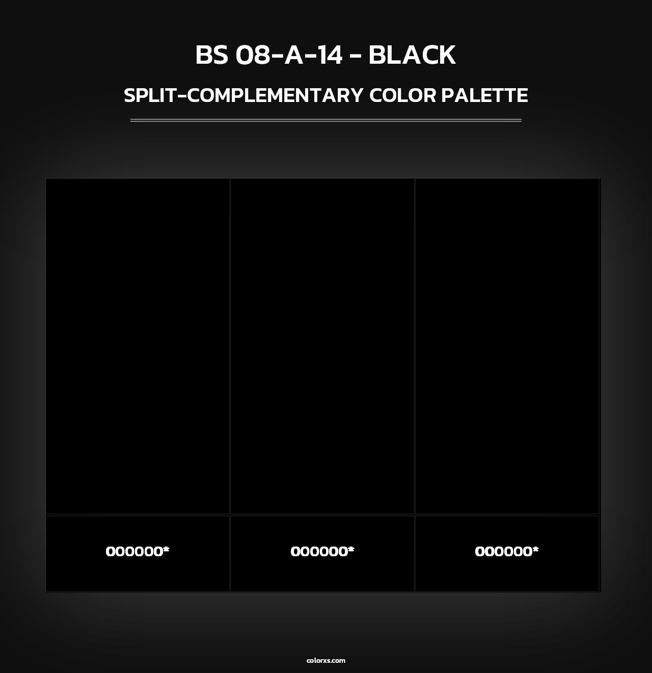 BS 08-A-14 - Black - Split-Complementary Color Palette