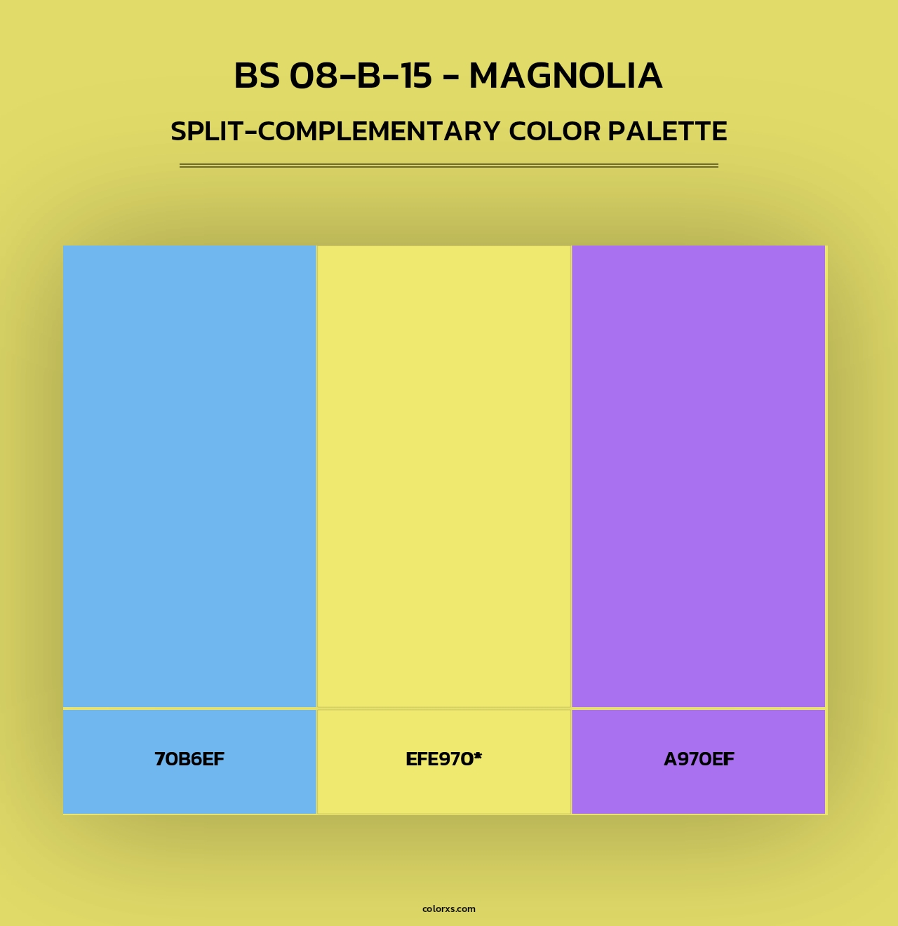 BS 08-B-15 - Magnolia - Split-Complementary Color Palette