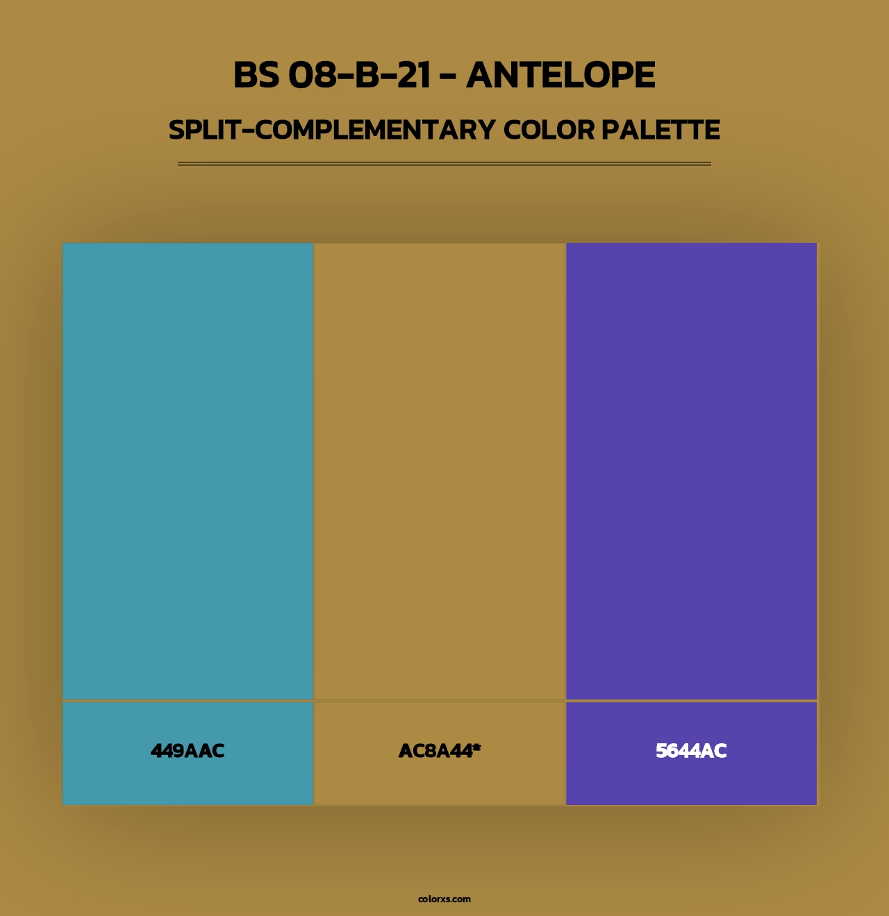 BS 08-B-21 - Antelope - Split-Complementary Color Palette