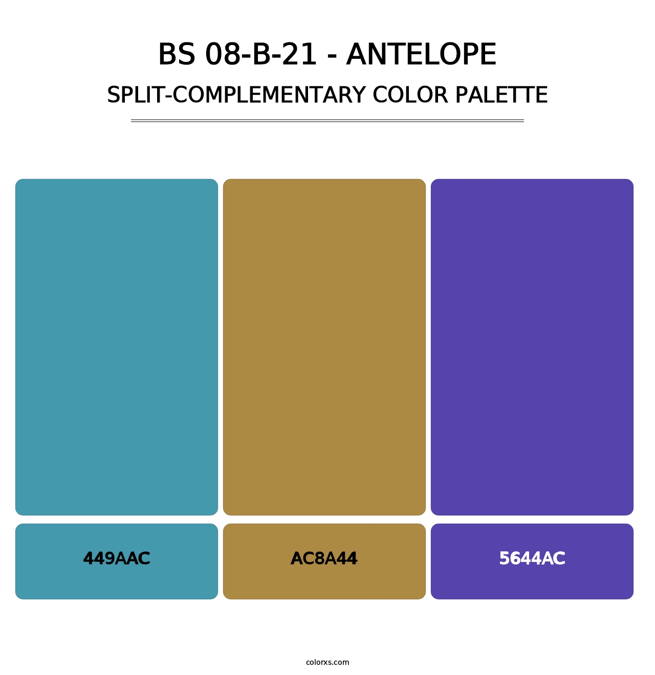BS 08-B-21 - Antelope - Split-Complementary Color Palette