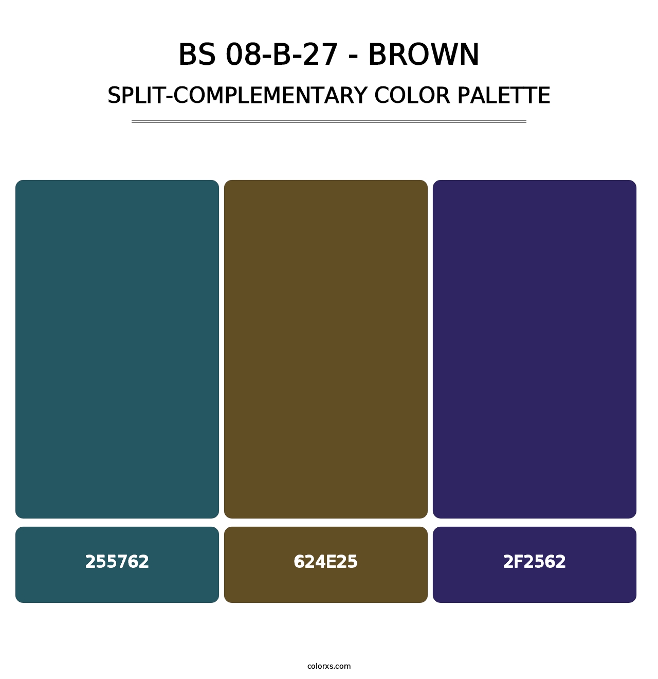 BS 08-B-27 - Brown - Split-Complementary Color Palette