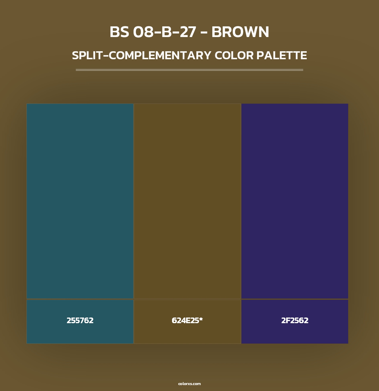 BS 08-B-27 - Brown - Split-Complementary Color Palette