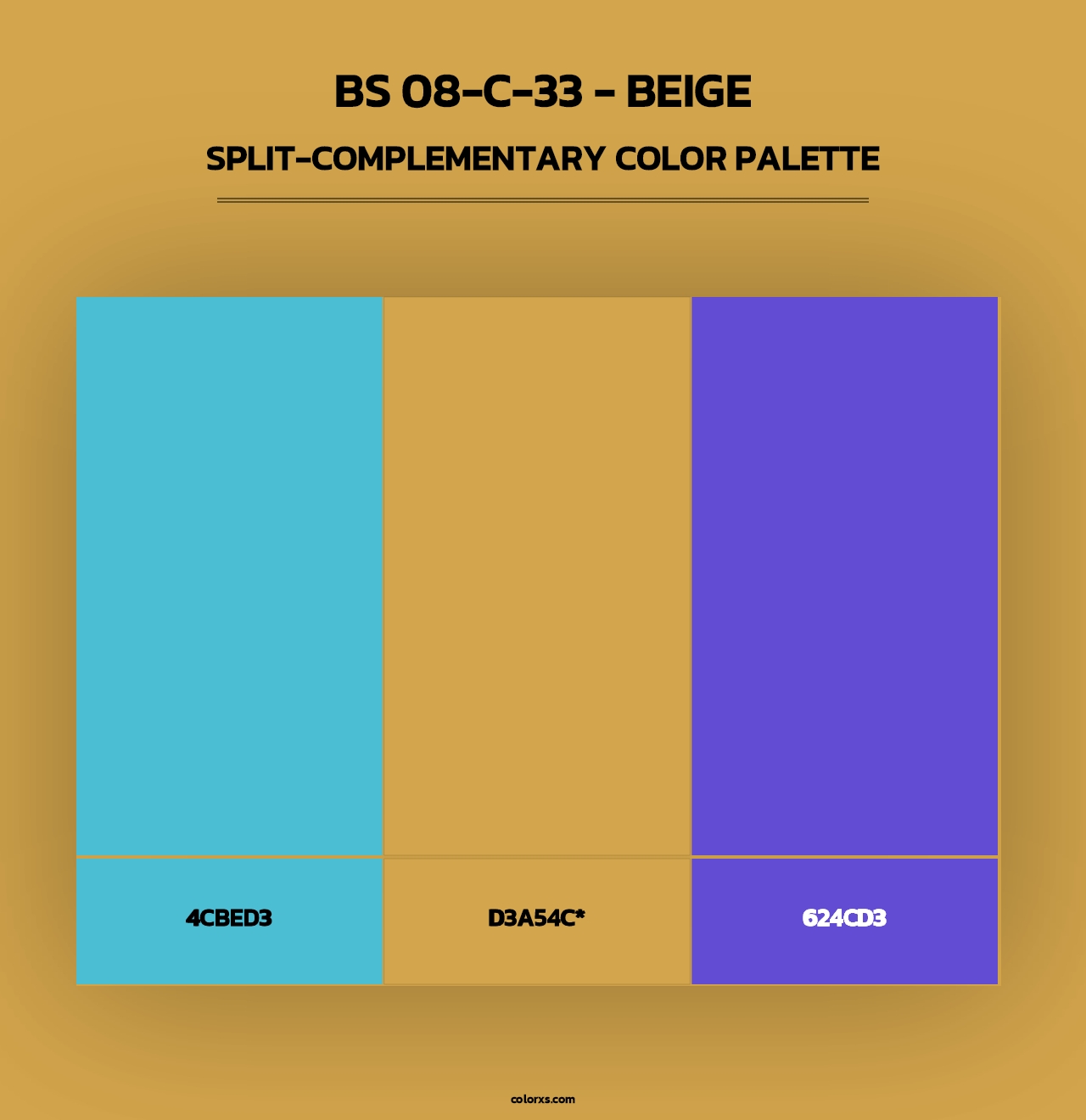 BS 08-C-33 - Beige - Split-Complementary Color Palette