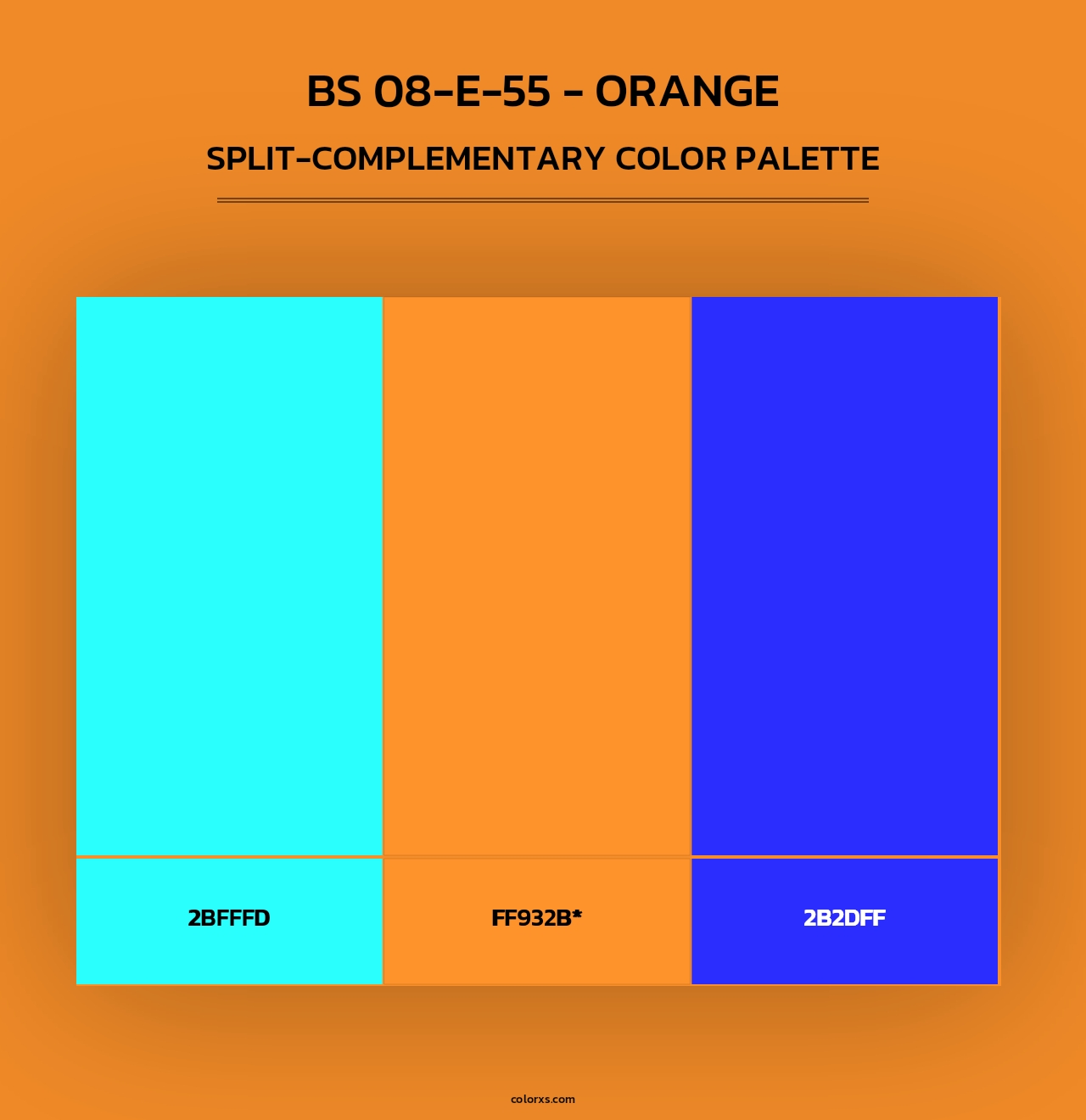 BS 08-E-55 - Orange - Split-Complementary Color Palette