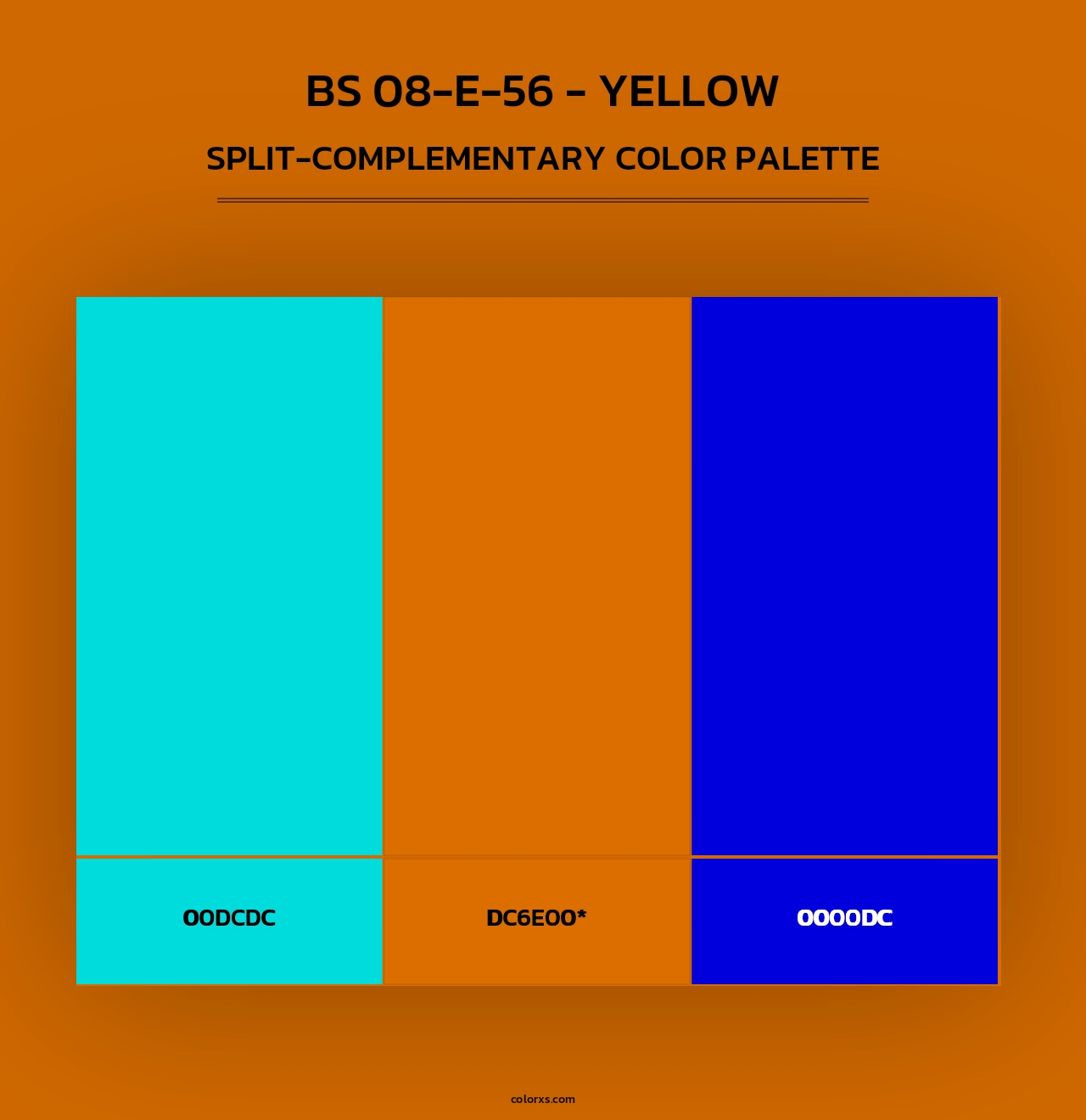 BS 08-E-56 - Yellow - Split-Complementary Color Palette