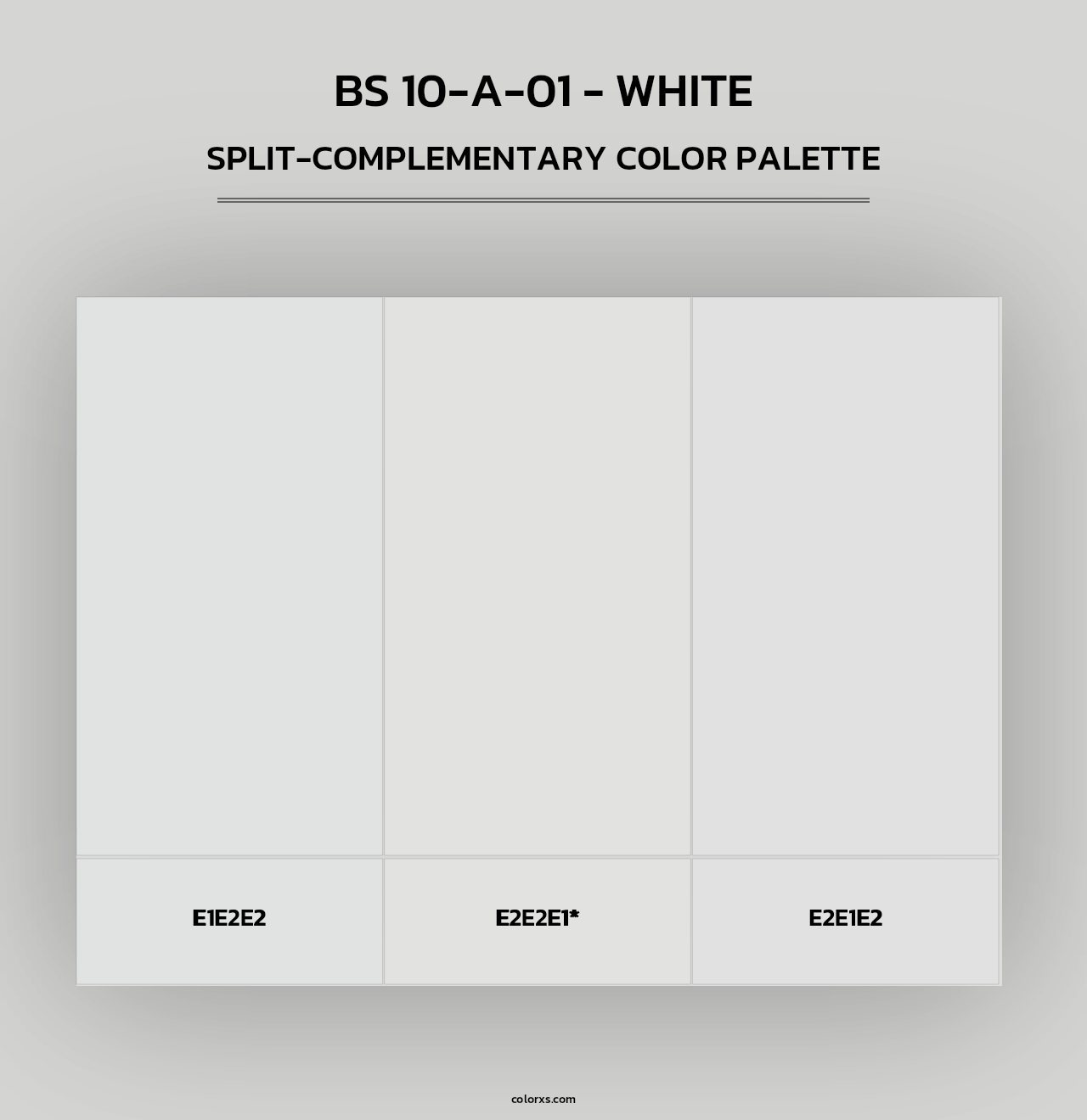 BS 10-A-01 - White - Split-Complementary Color Palette