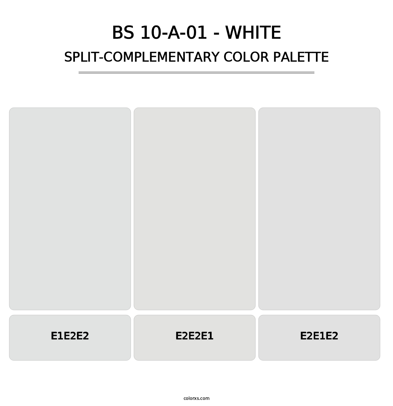 BS 10-A-01 - White - Split-Complementary Color Palette