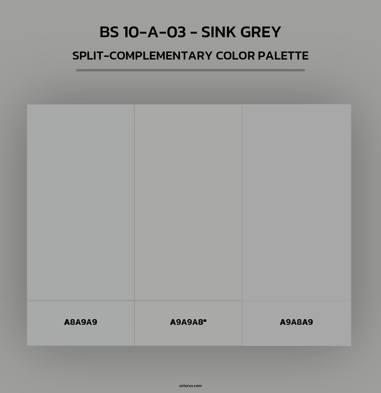 BS 10-A-03 - Sink Grey - Split-Complementary Color Palette