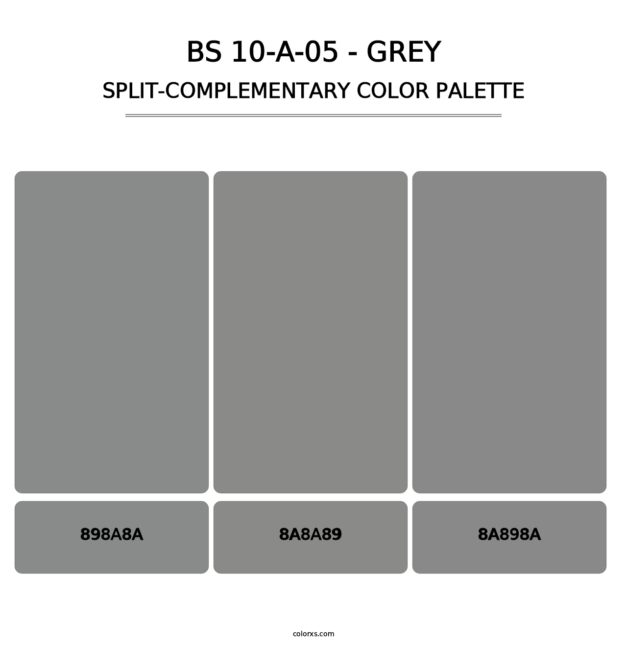 BS 10-A-05 - Grey - Split-Complementary Color Palette