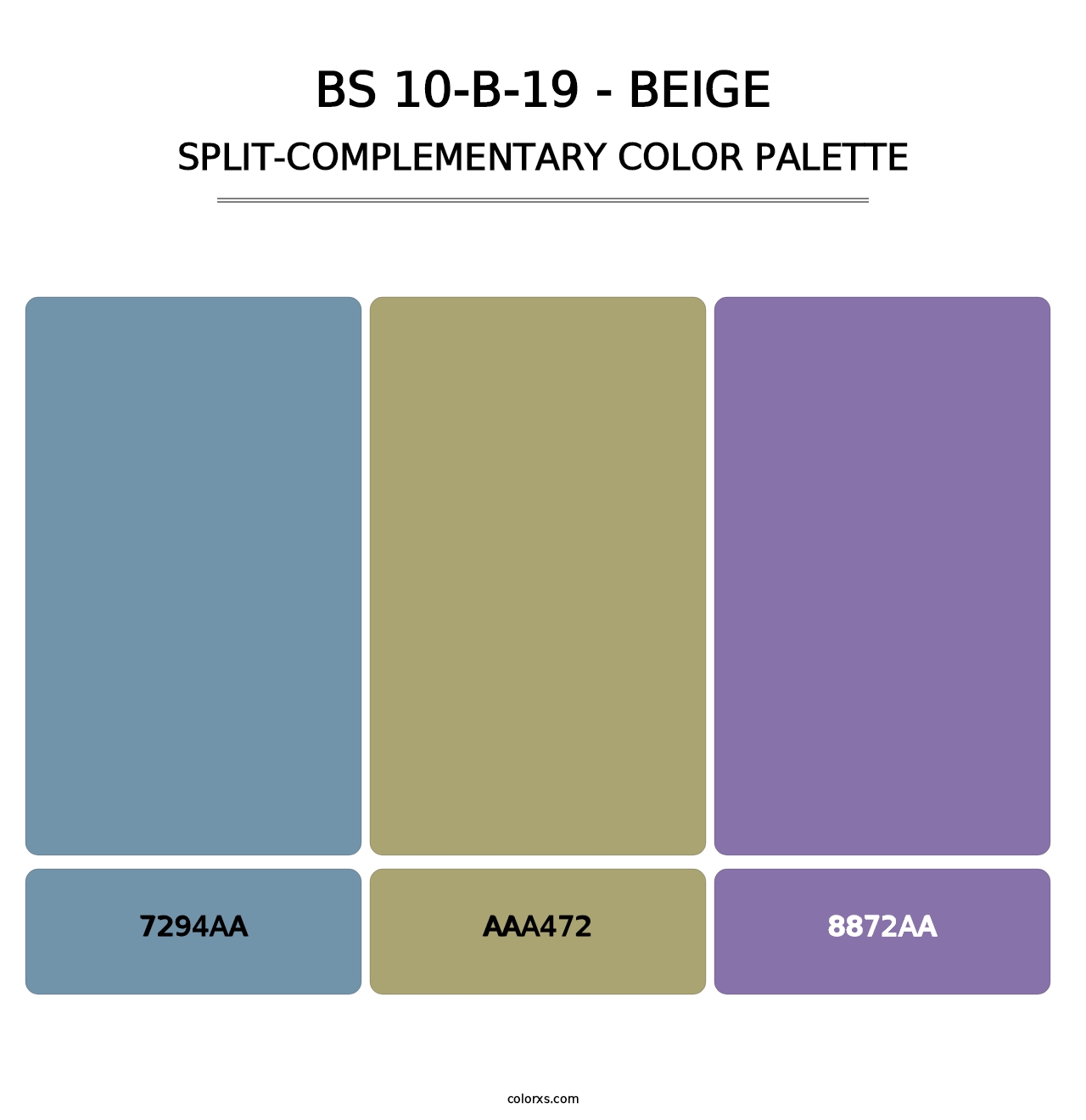 BS 10-B-19 - Beige - Split-Complementary Color Palette