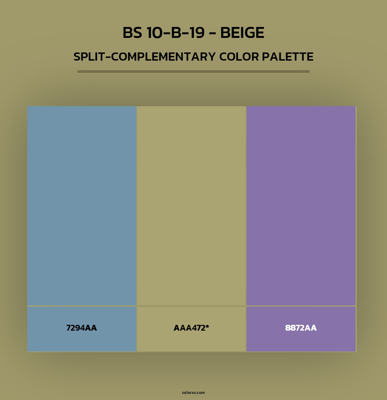 BS 10-B-19 - Beige - Split-Complementary Color Palette