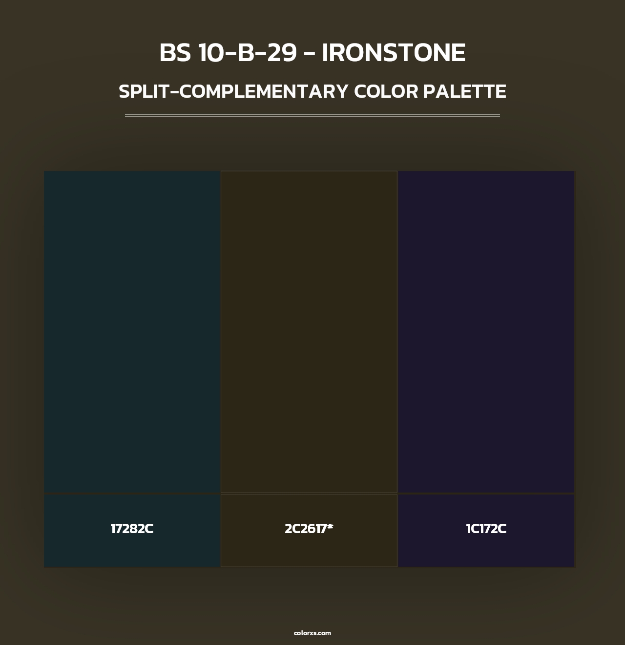 BS 10-B-29 - Ironstone - Split-Complementary Color Palette