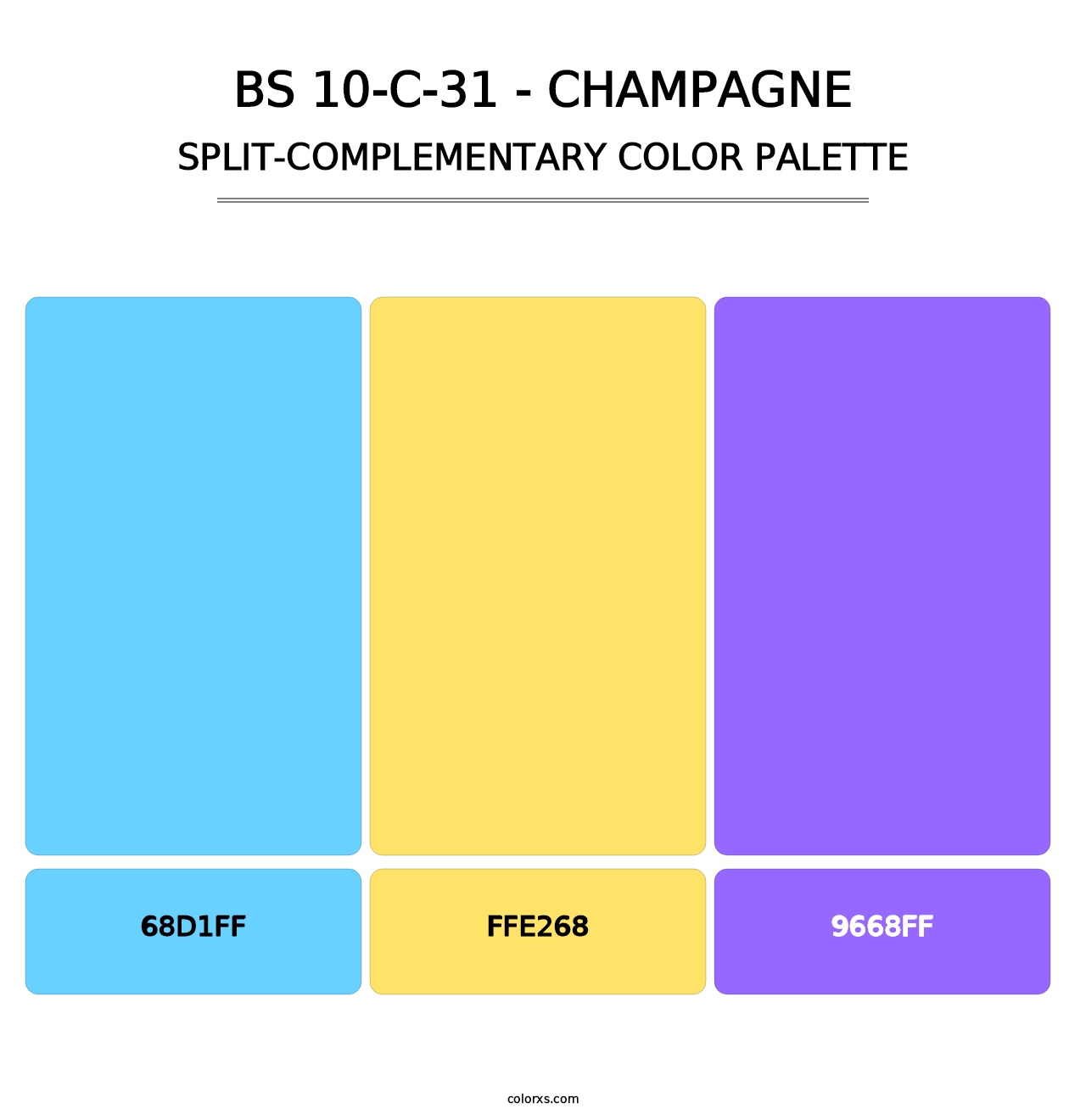 BS 10-C-31 - Champagne - Split-Complementary Color Palette