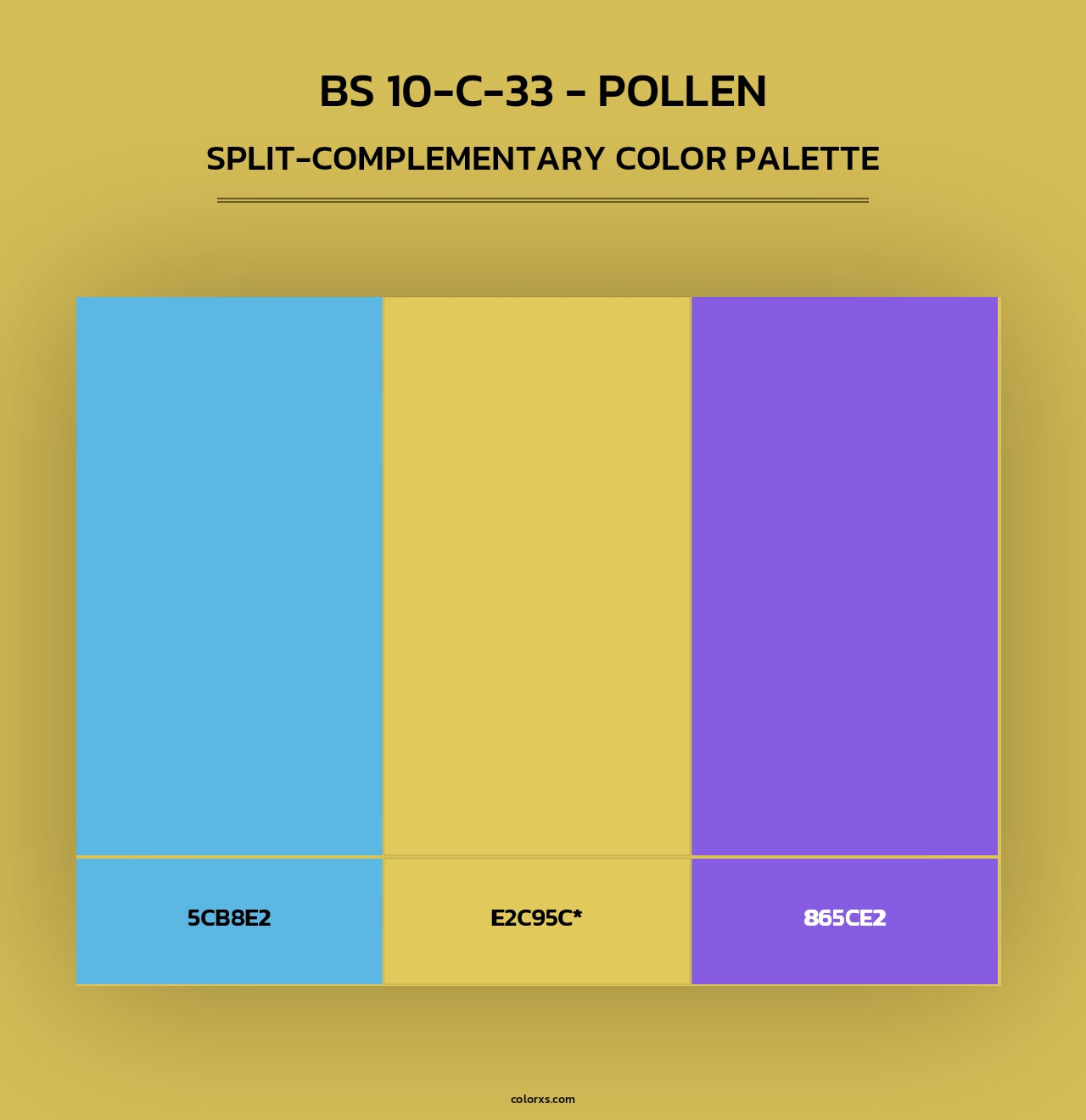 BS 10-C-33 - Pollen - Split-Complementary Color Palette