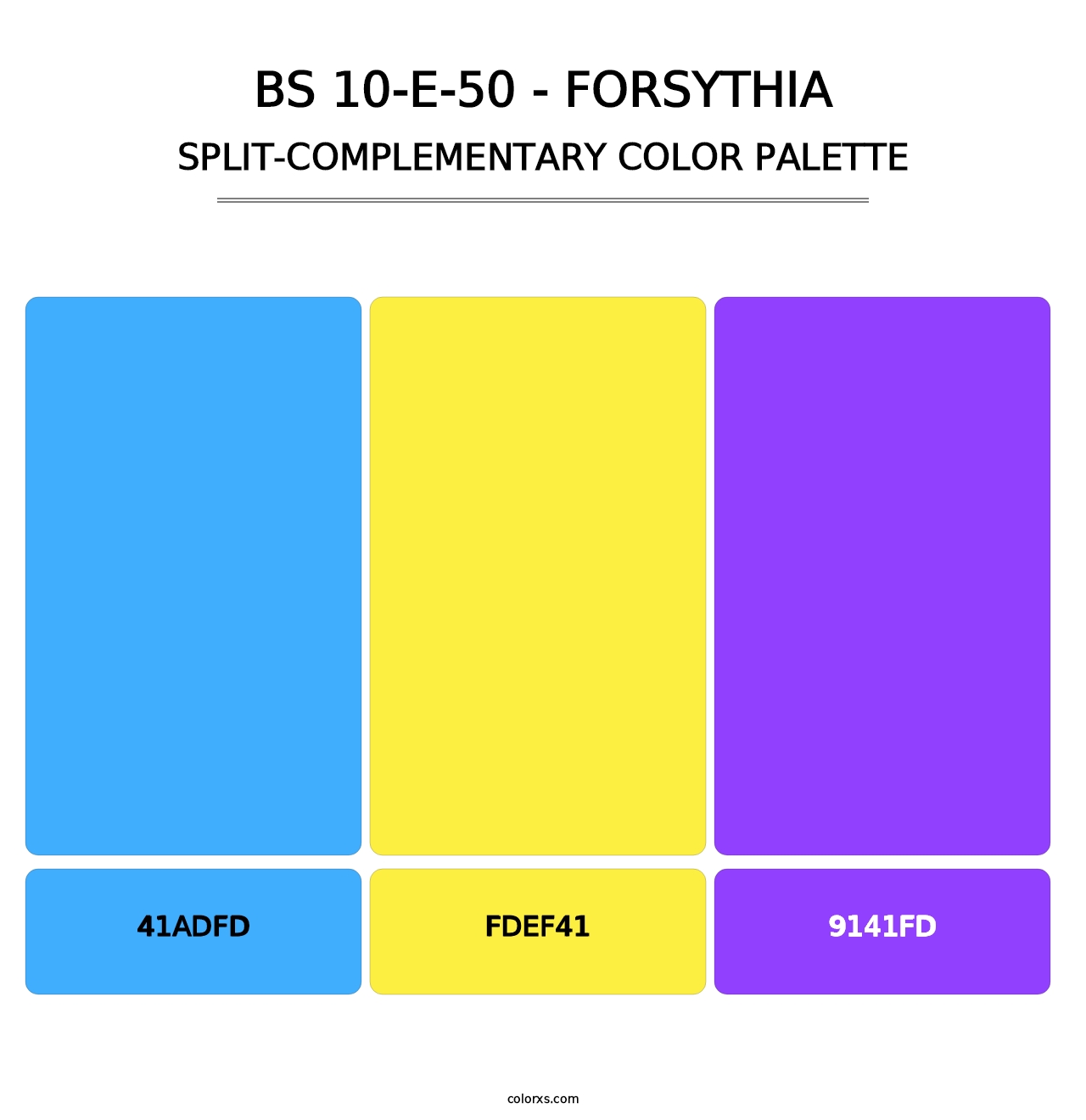 BS 10-E-50 - Forsythia - Split-Complementary Color Palette