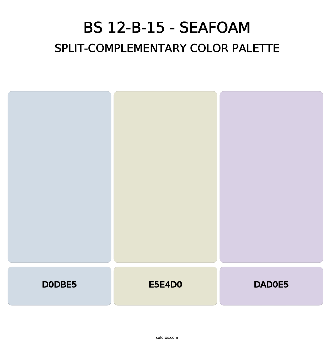 BS 12-B-15 - Seafoam - Split-Complementary Color Palette