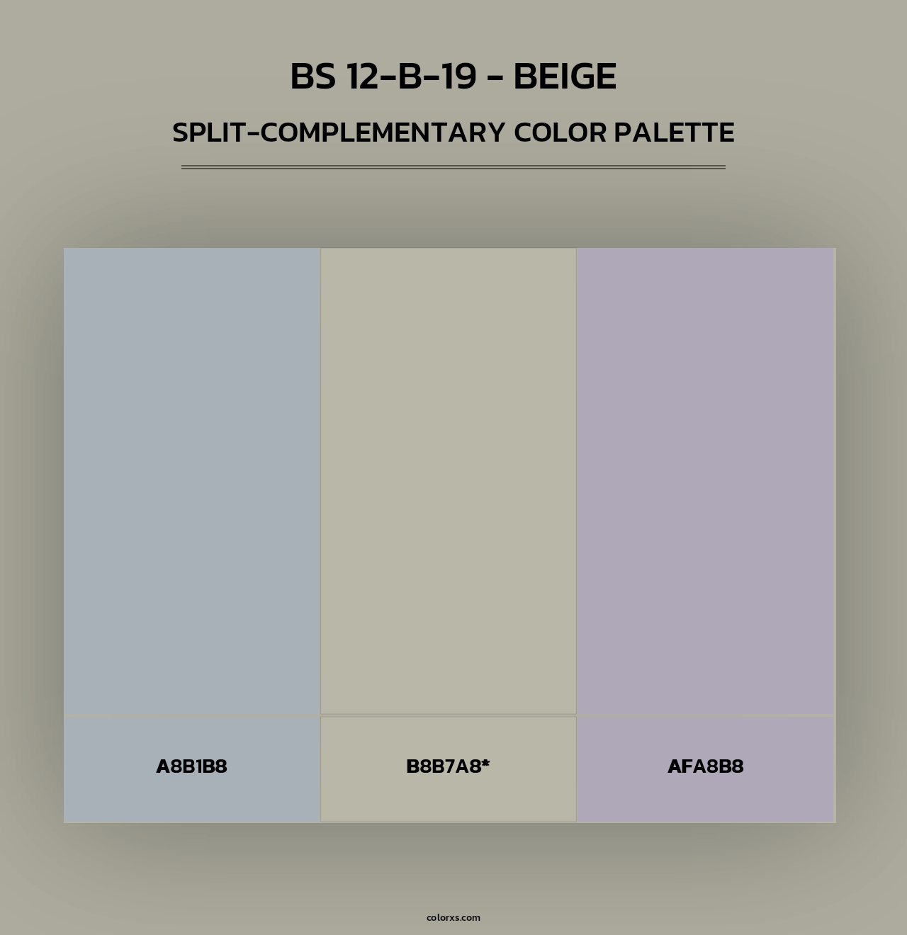 BS 12-B-19 - Beige - Split-Complementary Color Palette