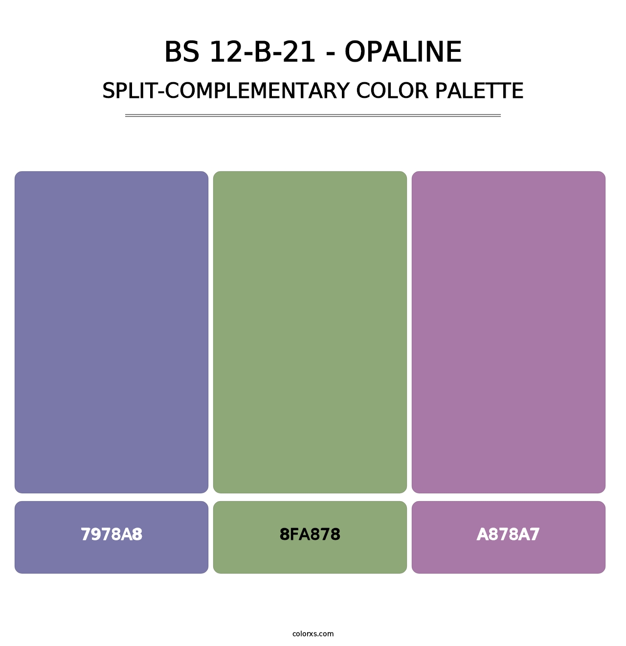 BS 12-B-21 - Opaline - Split-Complementary Color Palette
