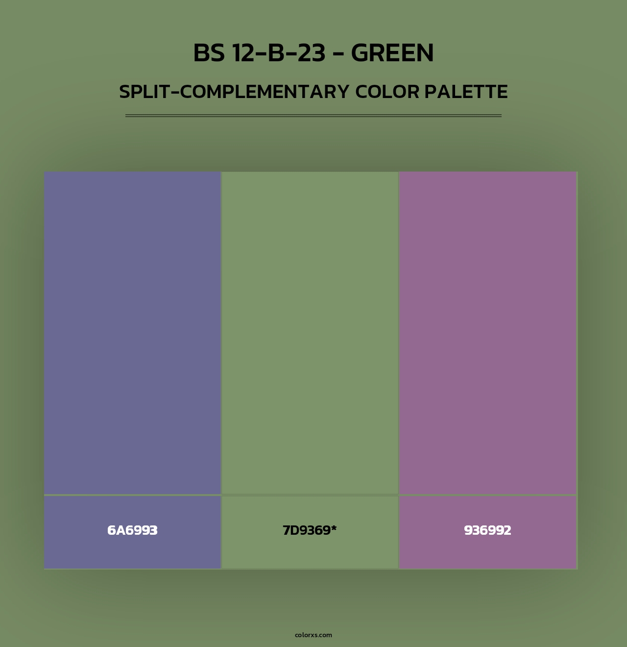 BS 12-B-23 - Green - Split-Complementary Color Palette