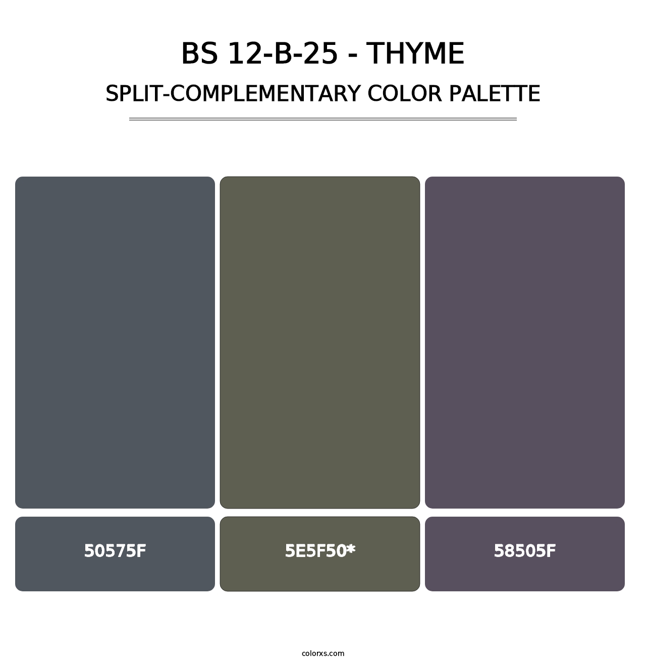 BS 12-B-25 - Thyme - Split-Complementary Color Palette
