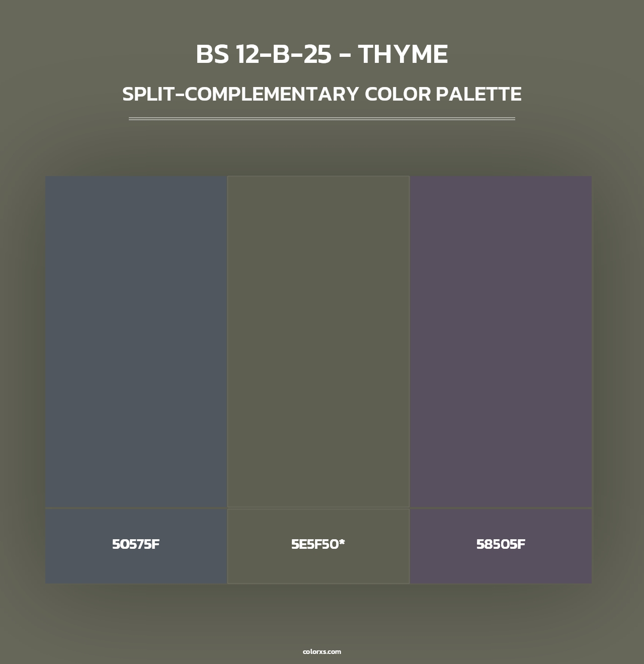 BS 12-B-25 - Thyme - Split-Complementary Color Palette