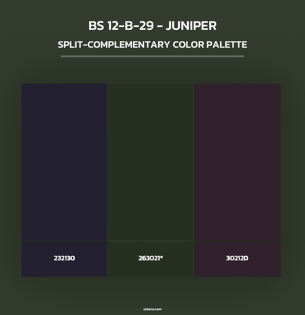 BS 12-B-29 - Juniper - Split-Complementary Color Palette