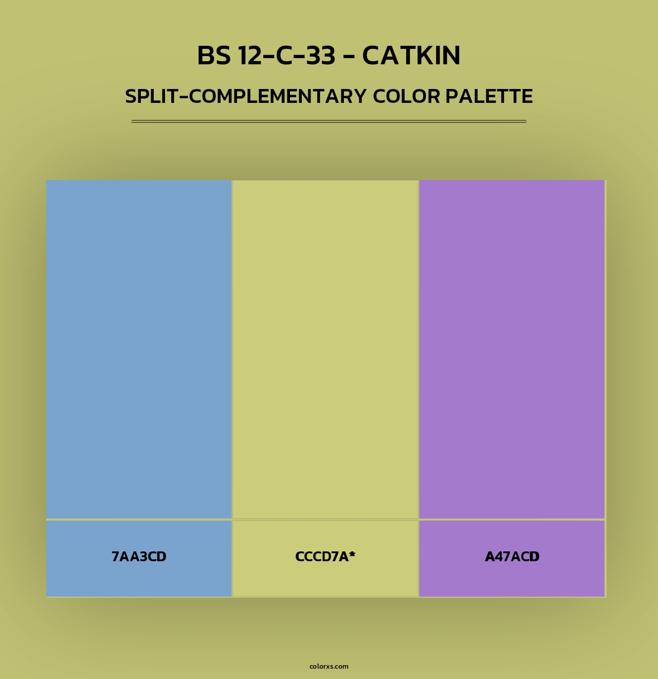 BS 12-C-33 - Catkin - Split-Complementary Color Palette