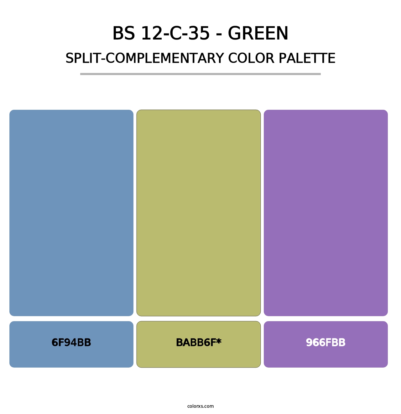 BS 12-C-35 - Green - Split-Complementary Color Palette