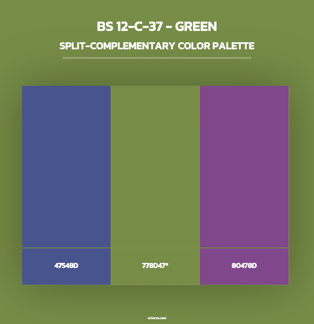 BS 12-C-37 - Green - Split-Complementary Color Palette