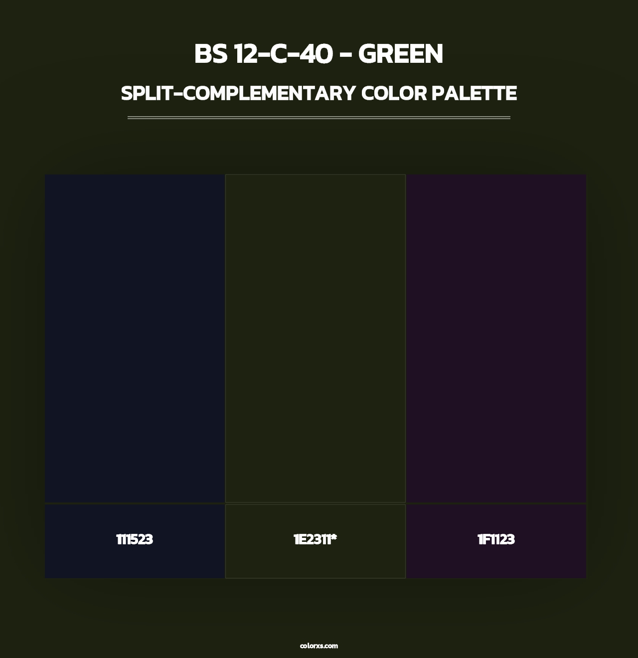 BS 12-C-40 - Green - Split-Complementary Color Palette