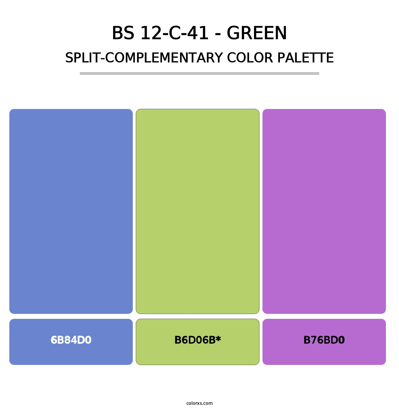 BS 12-C-41 - Green - Split-Complementary Color Palette