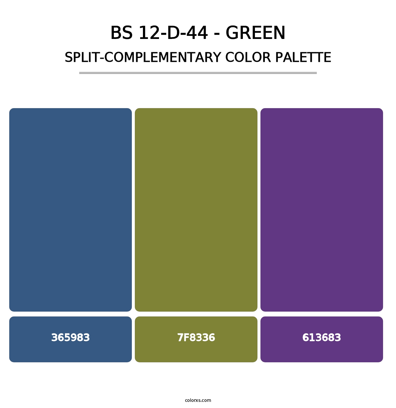 BS 12-D-44 - Green - Split-Complementary Color Palette