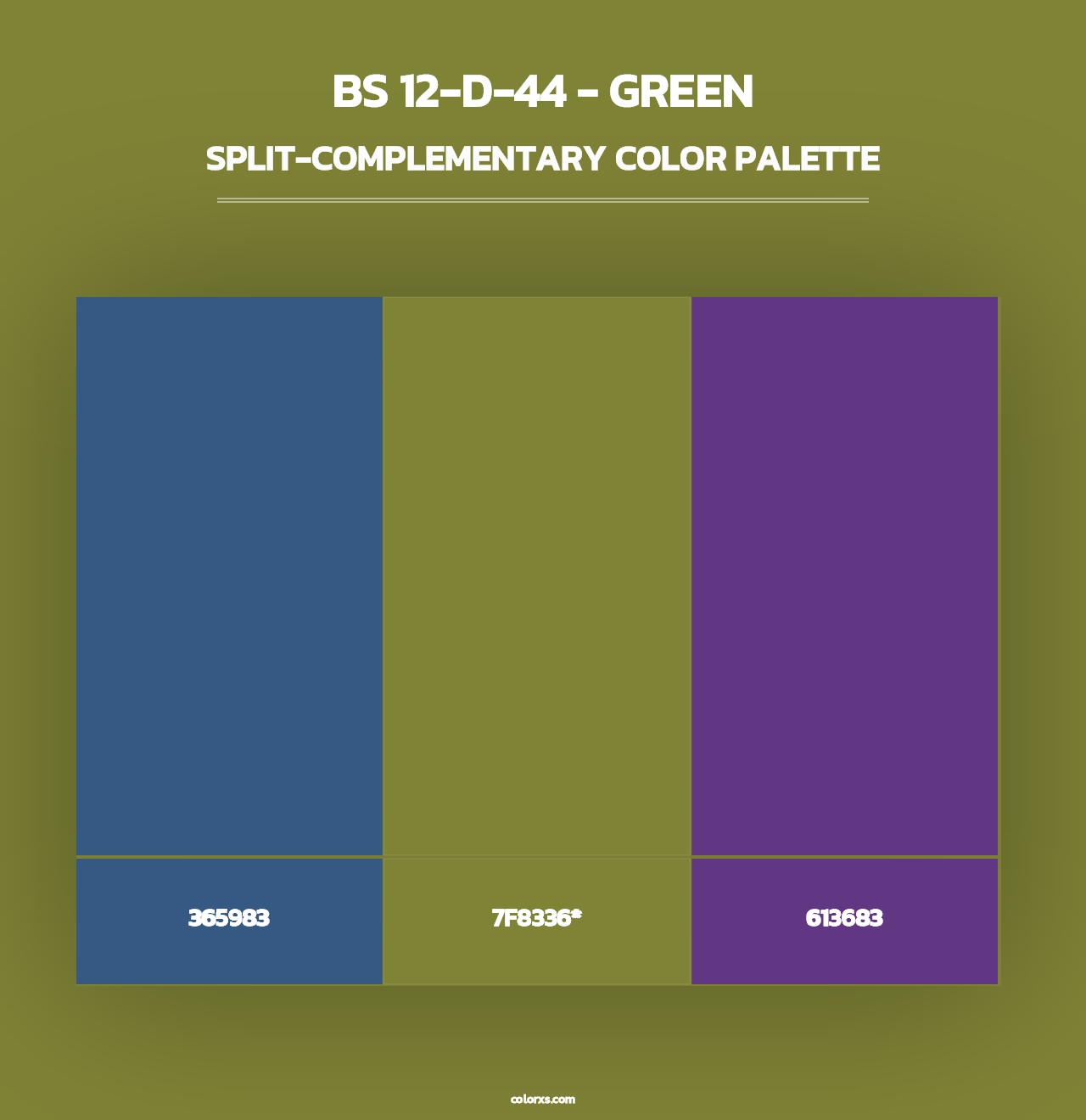 BS 12-D-44 - Green - Split-Complementary Color Palette