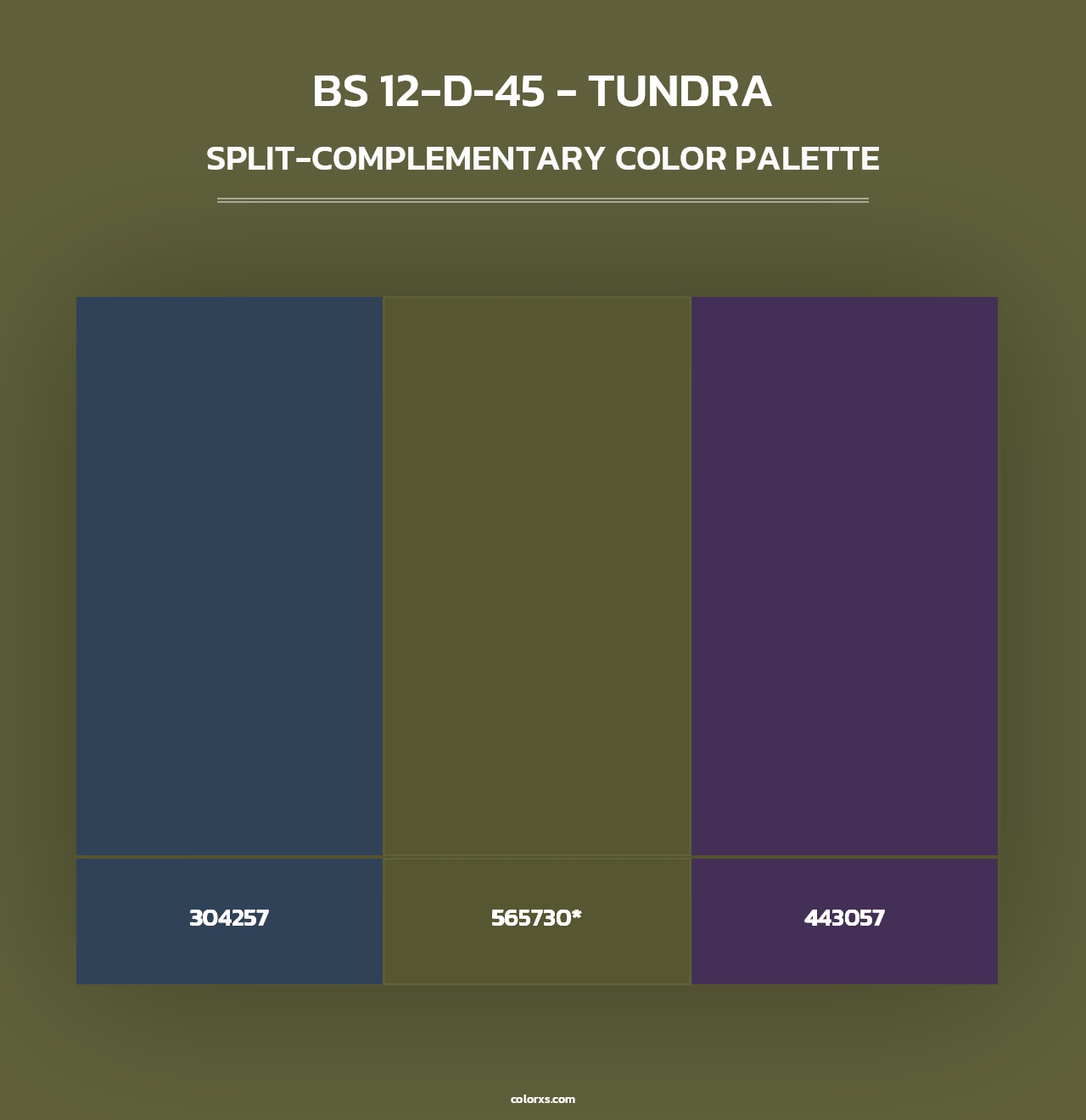 BS 12-D-45 - Tundra - Split-Complementary Color Palette