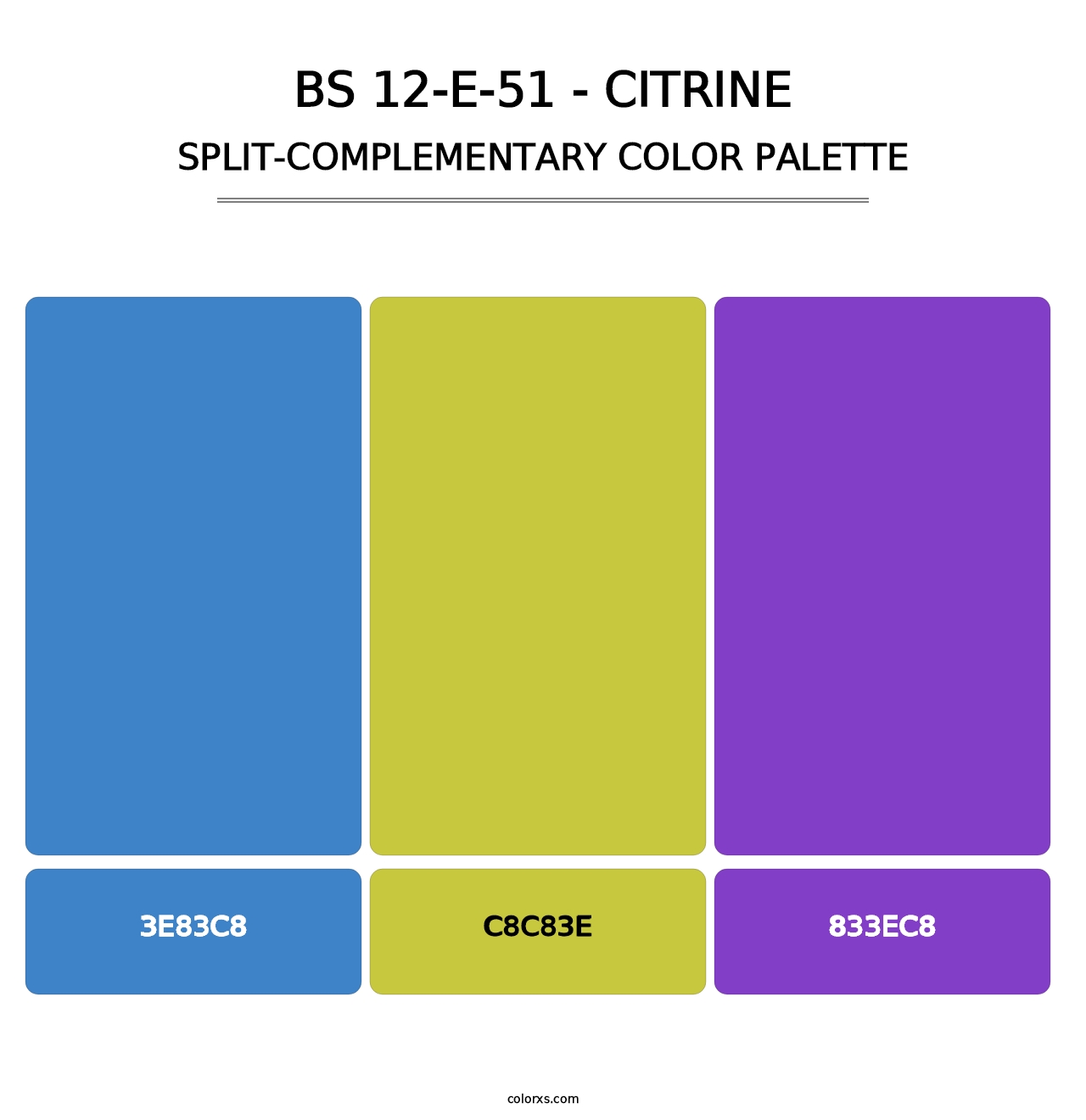 BS 12-E-51 - Citrine - Split-Complementary Color Palette