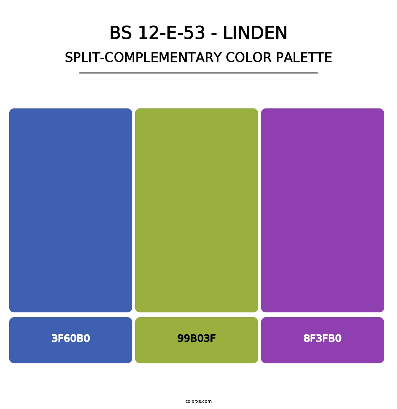 BS 12-E-53 - Linden - Split-Complementary Color Palette