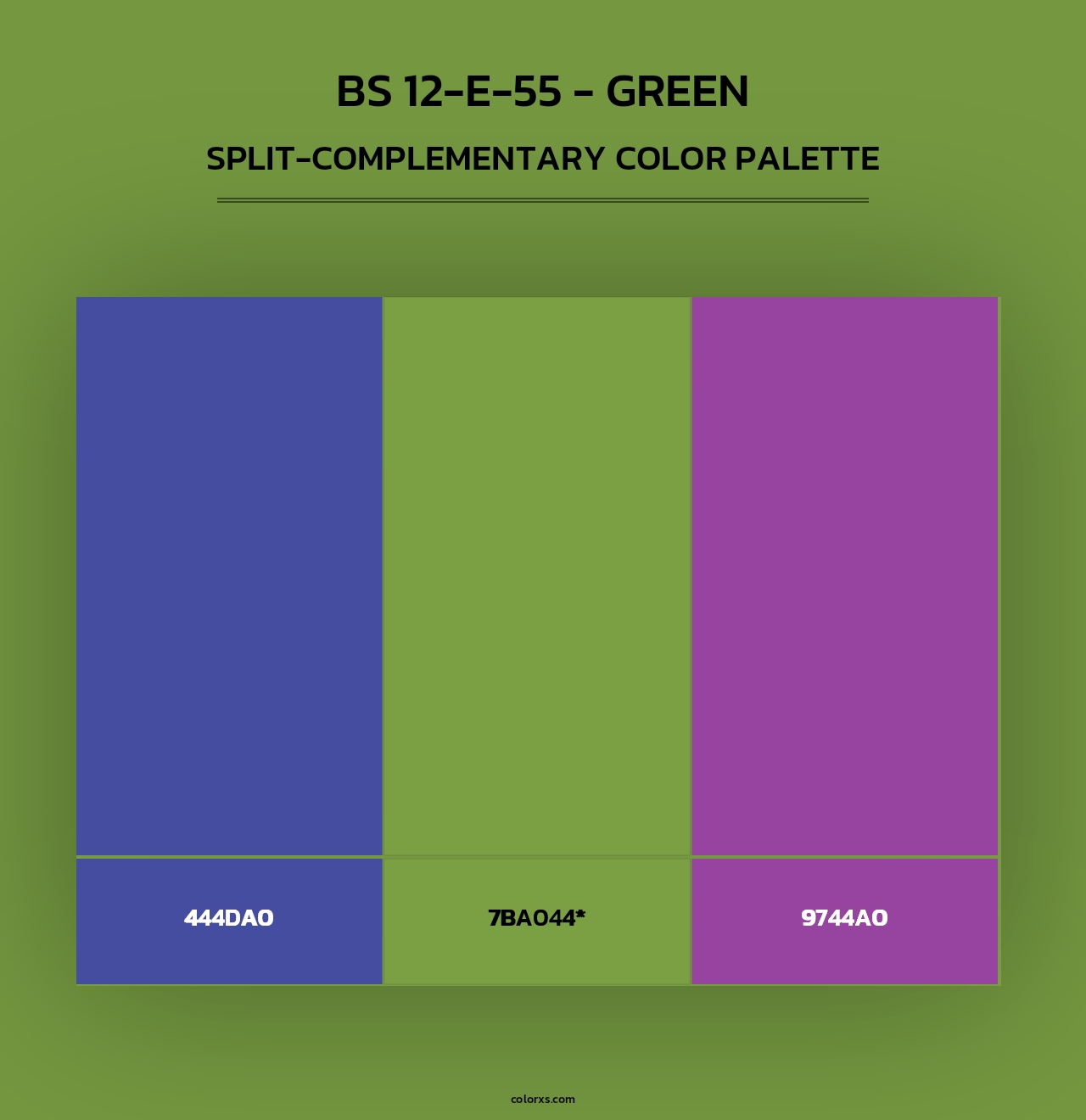 BS 12-E-55 - Green - Split-Complementary Color Palette