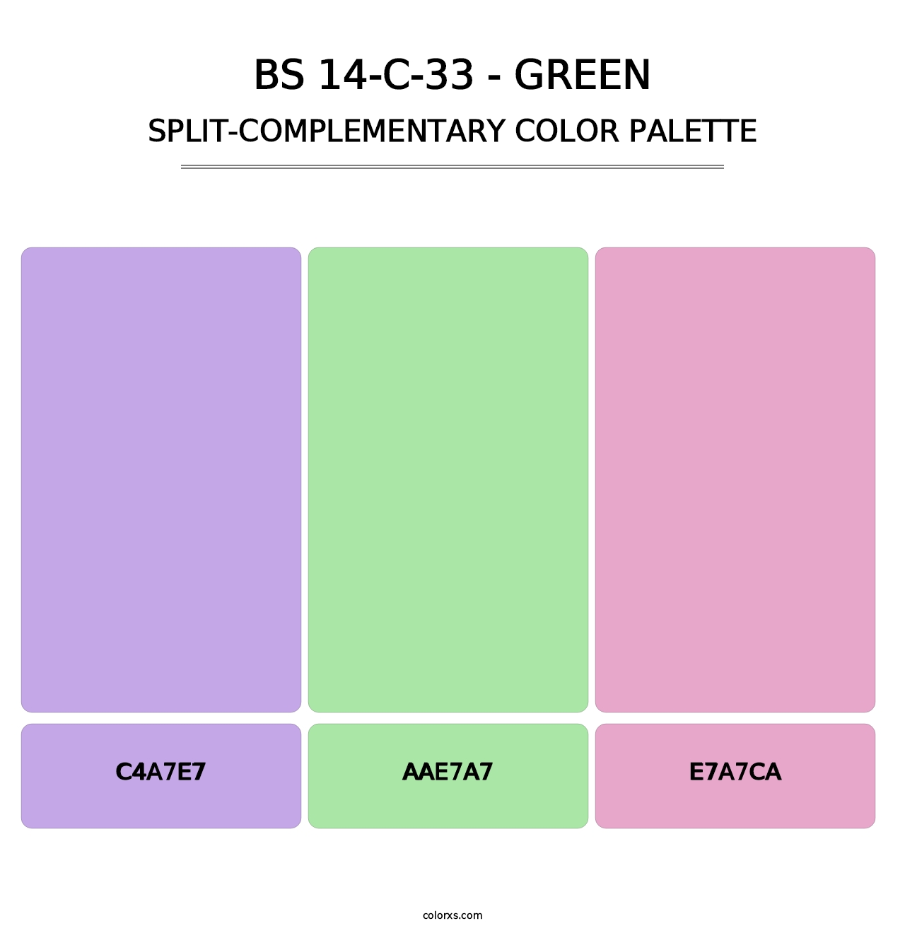 BS 14-C-33 - Green - Split-Complementary Color Palette