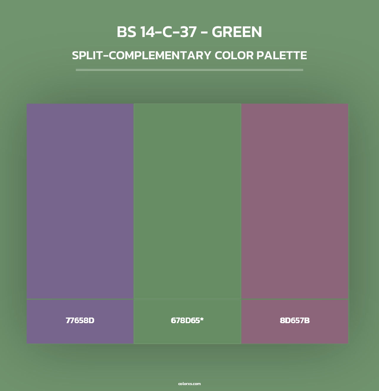BS 14-C-37 - Green - Split-Complementary Color Palette