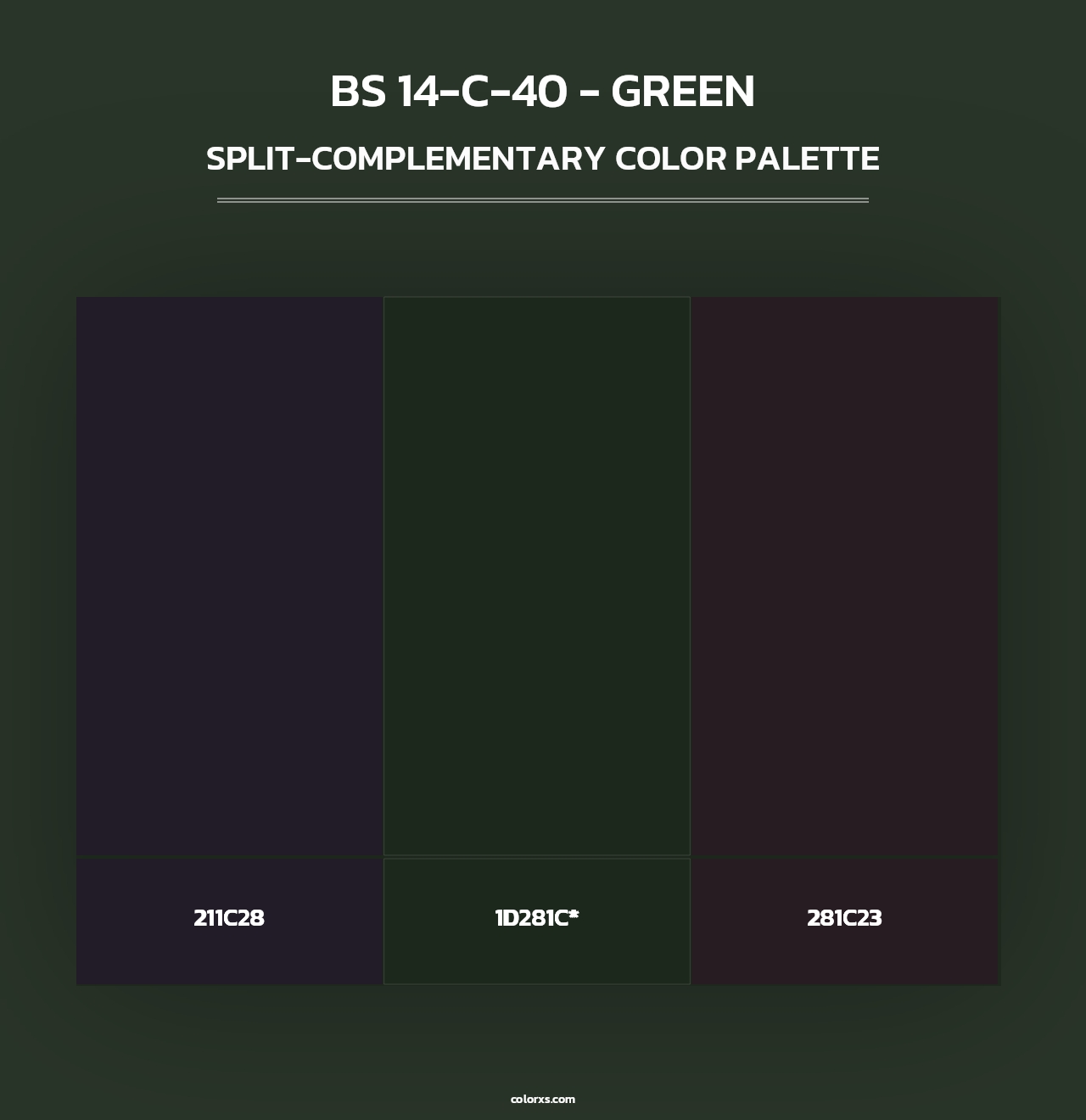 BS 14-C-40 - Green - Split-Complementary Color Palette