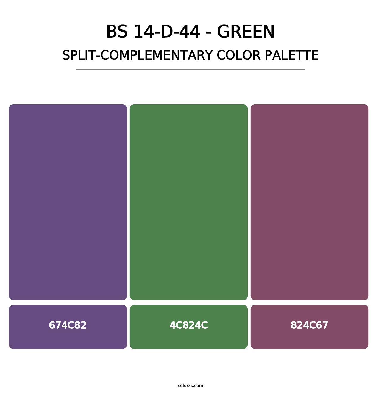 BS 14-D-44 - Green - Split-Complementary Color Palette