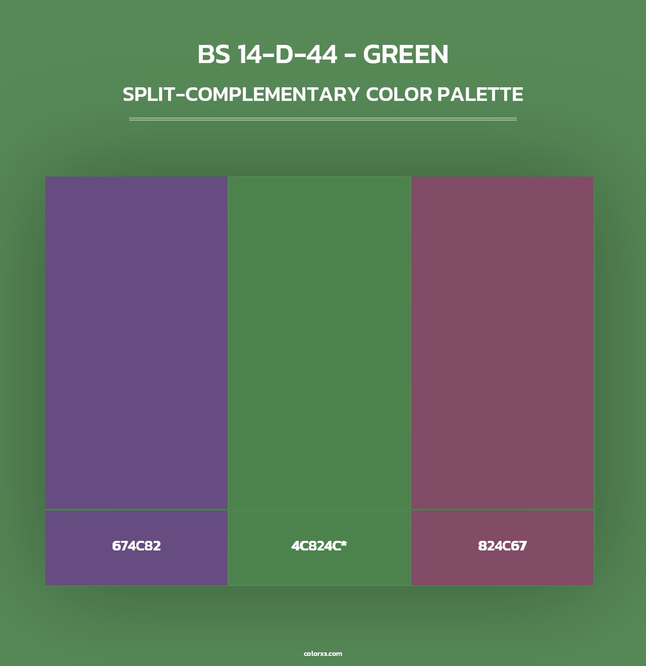 BS 14-D-44 - Green - Split-Complementary Color Palette