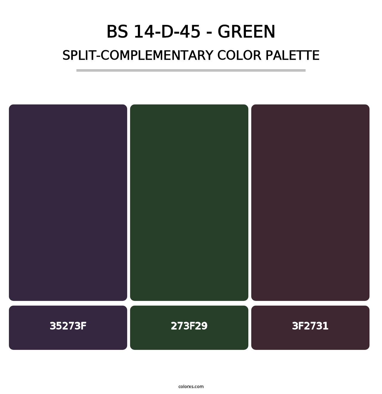 BS 14-D-45 - Green - Split-Complementary Color Palette