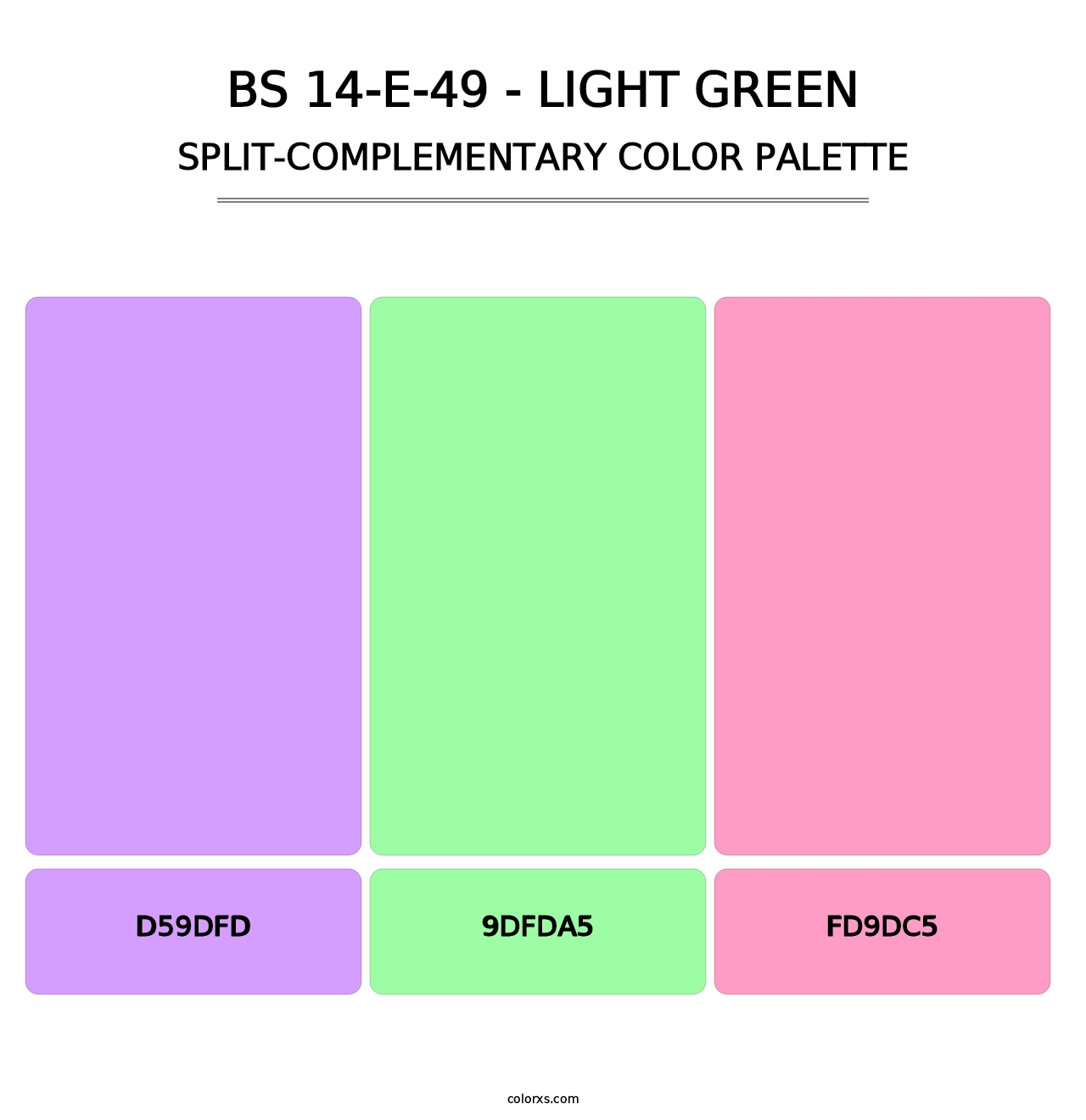 BS 14-E-49 - Light Green - Split-Complementary Color Palette