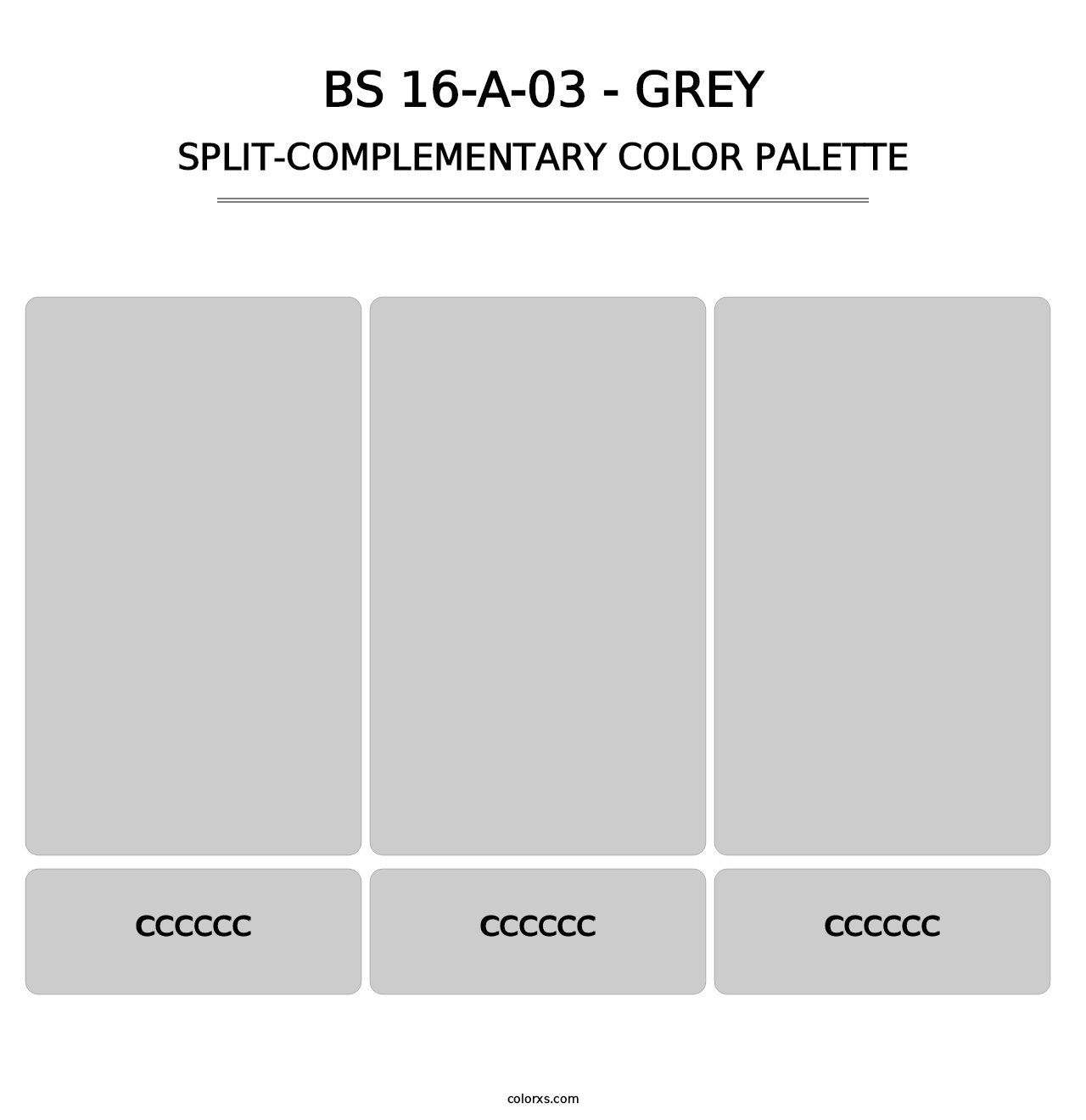 BS 16-A-03 - Grey - Split-Complementary Color Palette