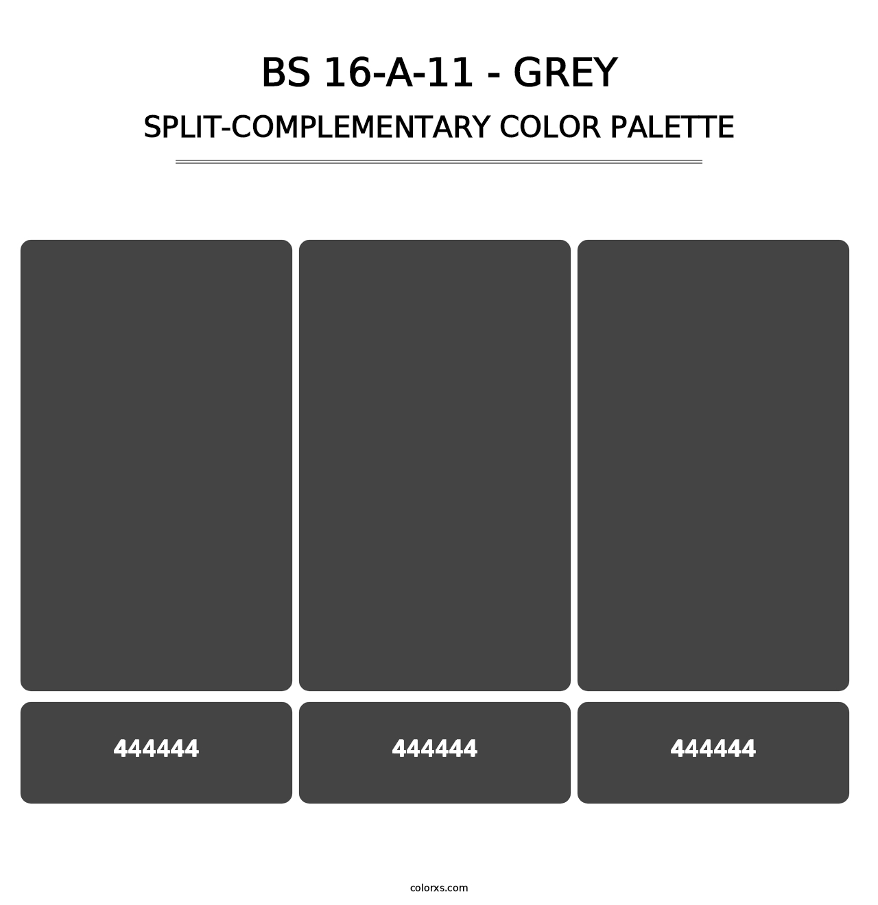 BS 16-A-11 - Grey - Split-Complementary Color Palette