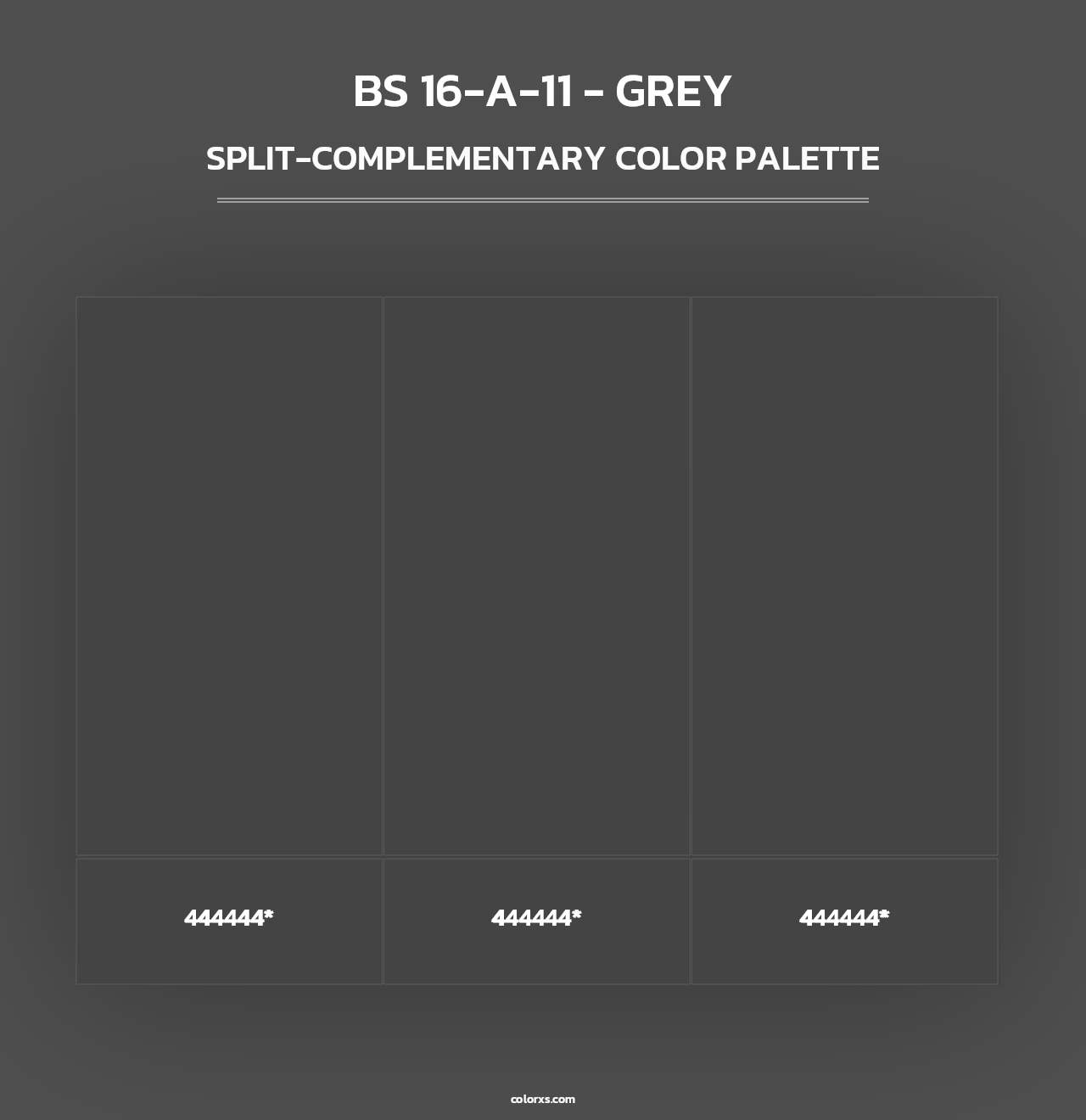 BS 16-A-11 - Grey - Split-Complementary Color Palette