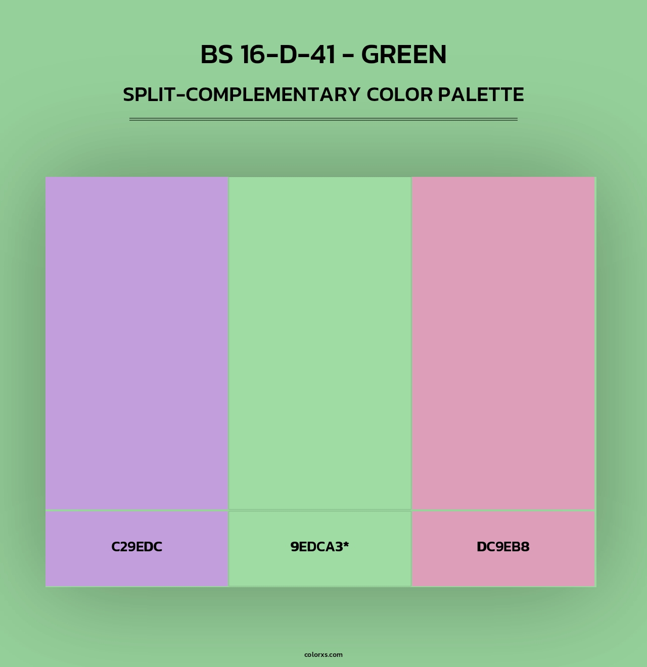 BS 16-D-41 - Green - Split-Complementary Color Palette