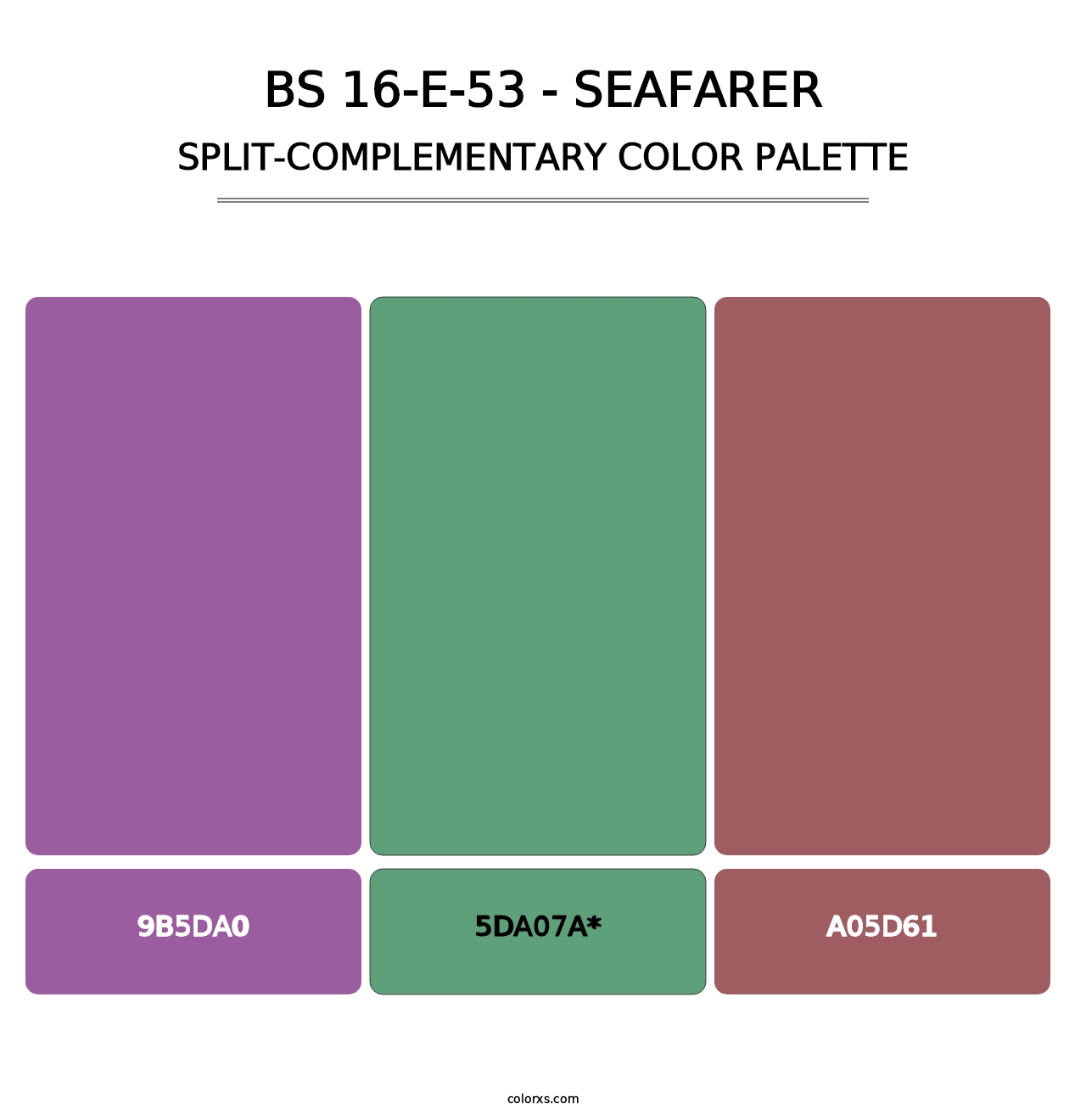 BS 16-E-53 - Seafarer - Split-Complementary Color Palette