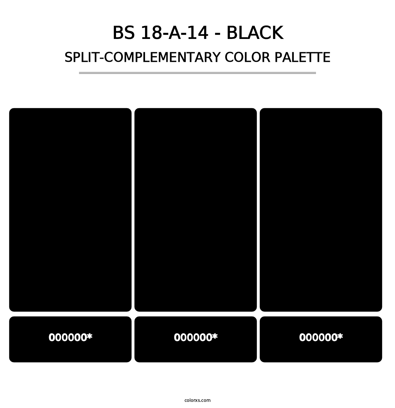 BS 18-A-14 - Black - Split-Complementary Color Palette